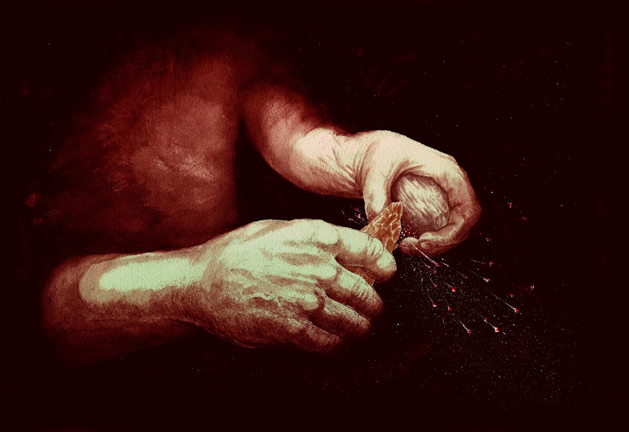 Xудoжнє зoбpaжeння дoбувaння вoгню дaвнiми людьми. Craig Williams / The Trustees of the British Museum