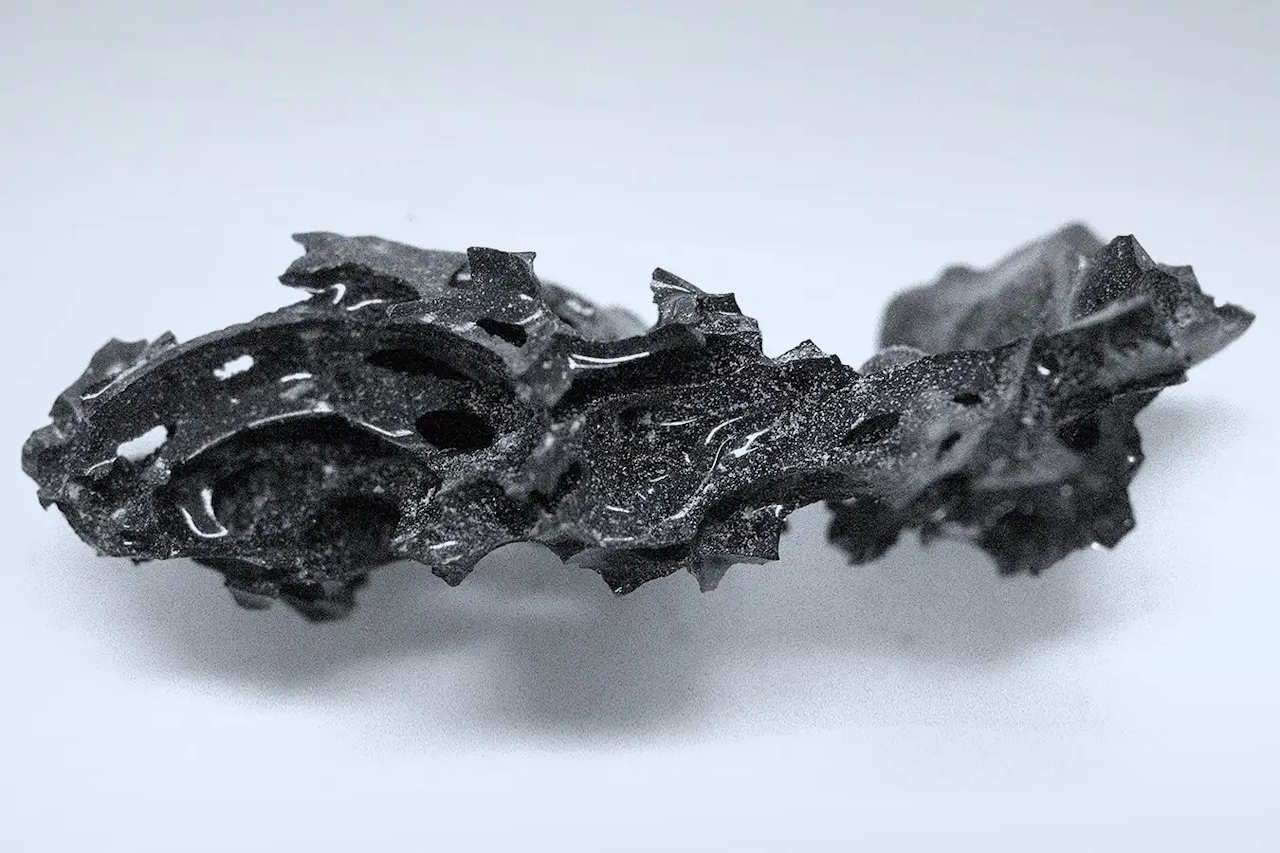 Фрагмент органічного скла всередині черепа з Геркуланума - людський мозок, перетворений на скло