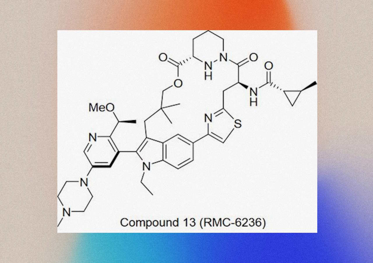 Хімічна структура пан-KRAS-інгібітора daraxonrasib (RMC-6236)